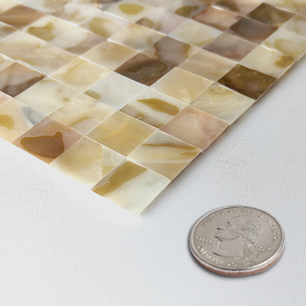 Zelfklevende tegel | Beige pearl blokjes | 305x305x3.3mm