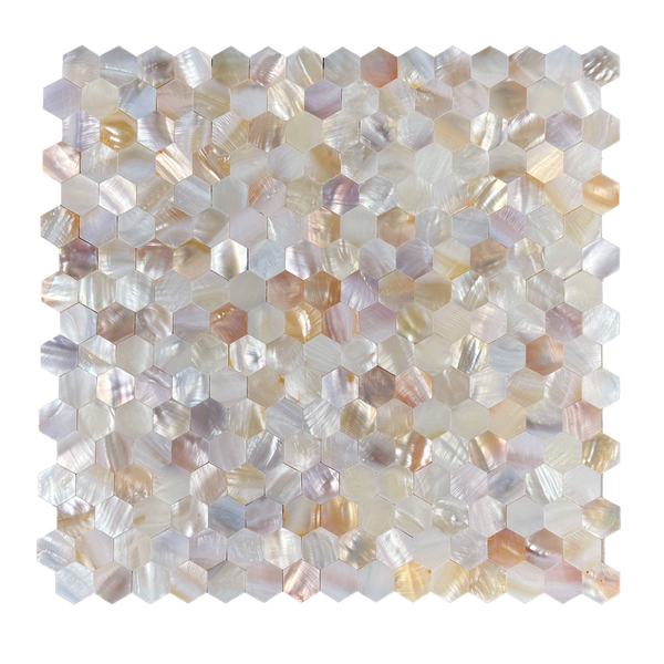Zelfklevende tegel | Wit pearl hexagon | 305x305x3.3mm