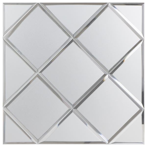 Zelfklevende tegel | Zilver mat glas | 300x300x4mm