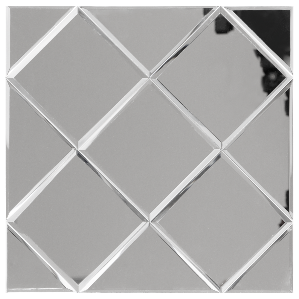 Zelfklevende tegel | Zilver glas | 300x300x4mm