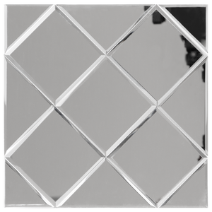 Zelfklevende tegel | Zilver glas | 300x300x4mm