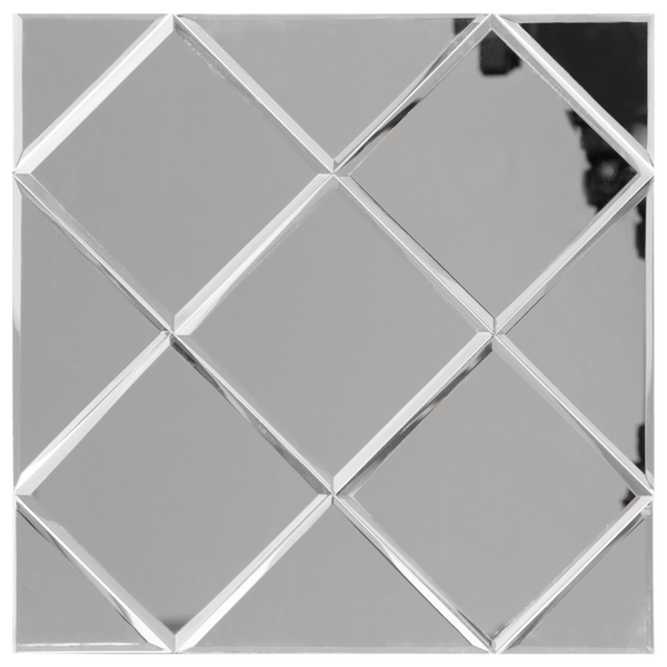 Zelfklevende tegel | Zilver glas | 300x300x4mm