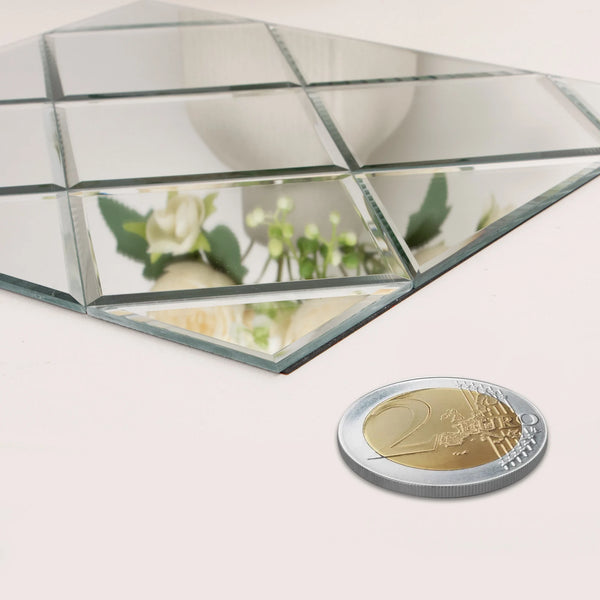 Zelfklevende tegel | Zilver glas | 300x300x4mm
