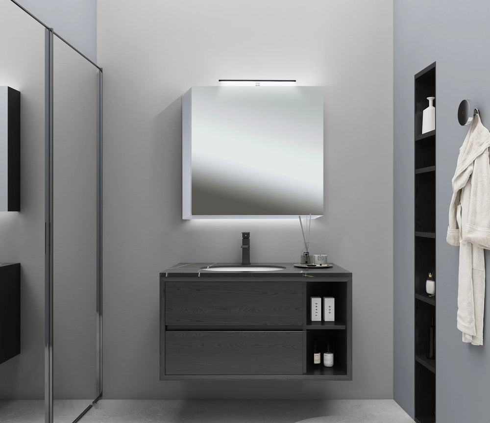 VANITY Randloos badkamerspiegelkast met verlichting - 60x60 cm