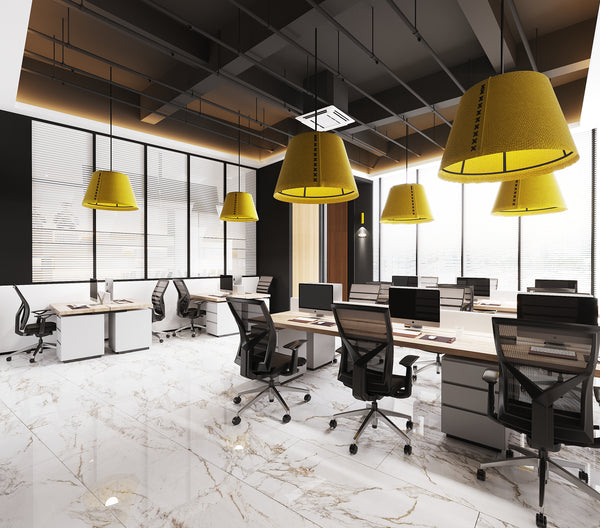 QUA Granite | Creme Blanc Hoogglans Marmerlook 60x120 Vloertegel / Wandtegel