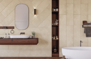 QUA Granite | Ark Ivory Mat Natuursteenlook 60x120 Vloertegel / Wandtegel