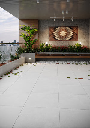 QUA Granite | Luna Offwhite Mat Betonlook 60x120 Vloertegel / Wandtegel