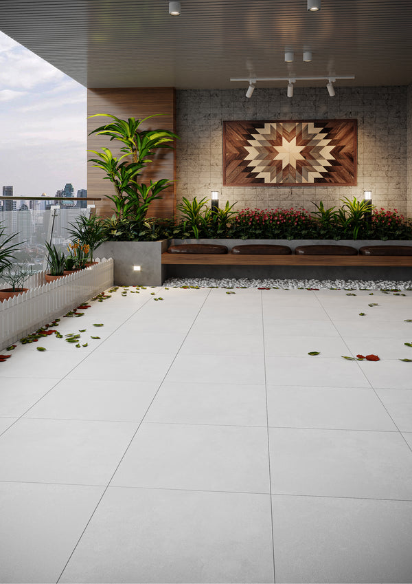 QUA Granite | Luna Offwhite Mat Betonlook 60x120 Vloertegel / Wandtegel