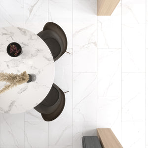 QUA Granite | Marmi Statuario Hoogglans Marmerlook 60x120 Vloertegel / Wandtegel