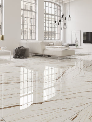 QUA Granite | Ramo Misto Hoogglans Marmerlook 60x120 Vloertegel / Wandtegel