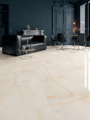 QUA Granite | Sun Onyx Hoogglans Natuursteenlook 60x120 Vloertegel / Wandtegel