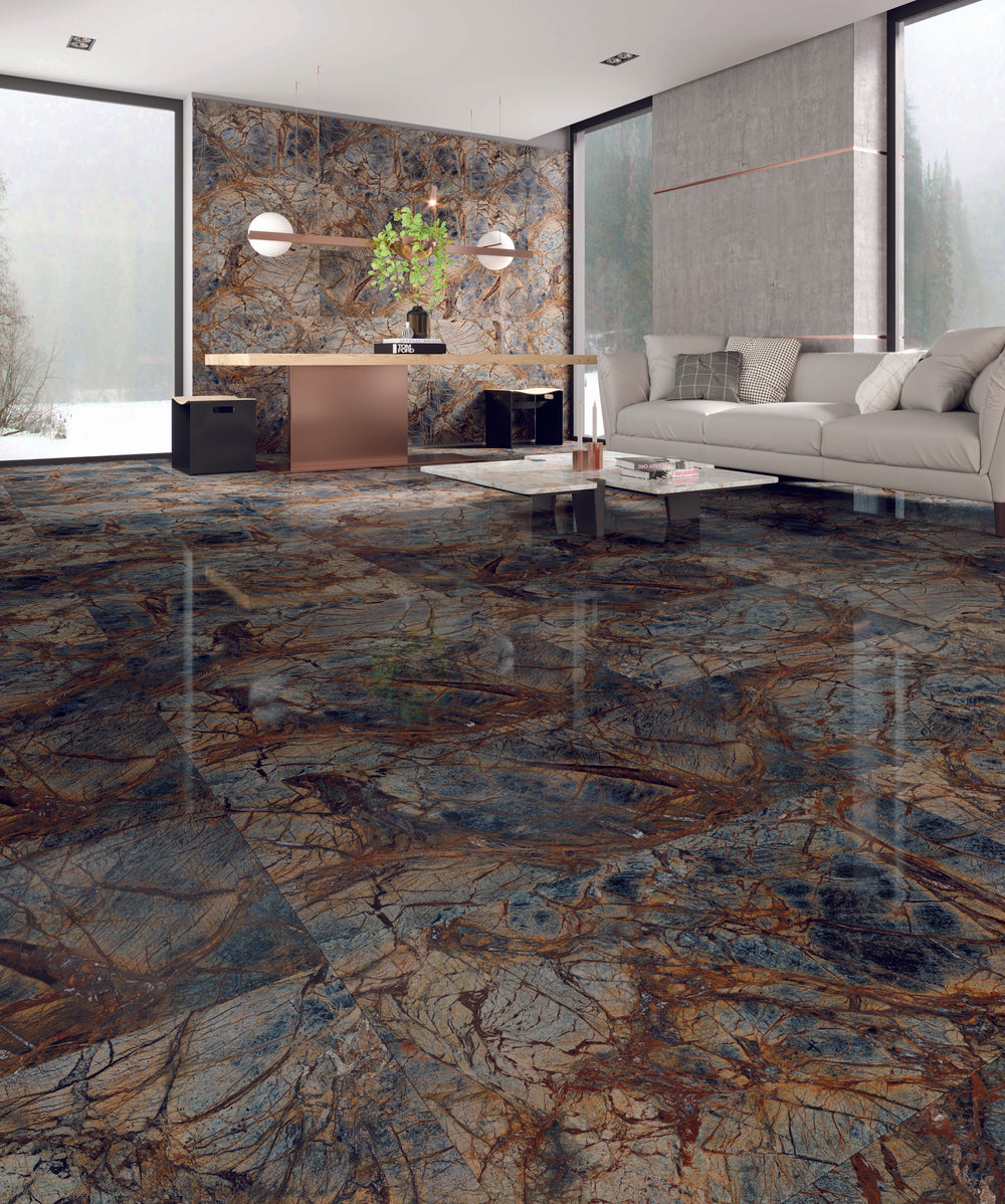QUA Granite | Espina Hoogglans Marmerlook 60x120 Vloertegel / Wandtegel
