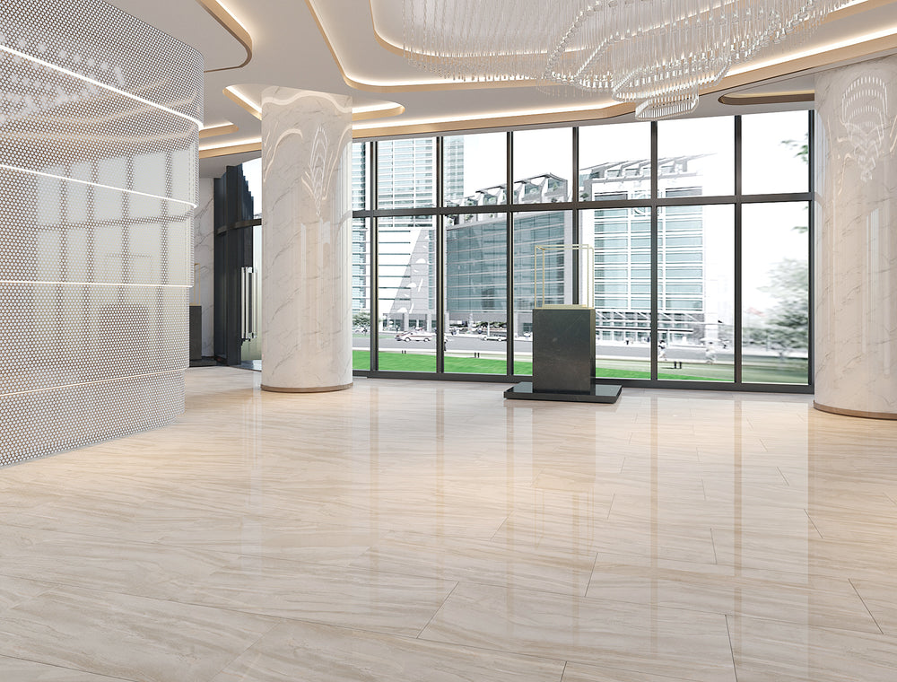 QUA Granite | Canyon Oro Hoogglans Natuursteenlook 60x120 Vloertegel / Wandtegel