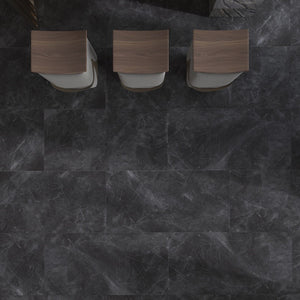 QUA Granite | Pulpis Nero Hoogglans Natuursteenlook 60x120 Vloertegel / Wandtegel