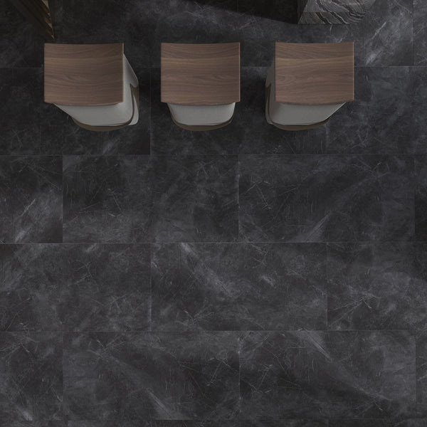 QUA Granite | Pulpis Nero Hoogglans Natuursteenlook 60x120 Vloertegel / Wandtegel