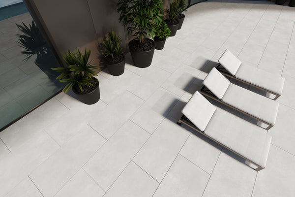 QUA Granite | Luna Offwhite Mat Betonlook 60x120 Vloertegel / Wandtegel