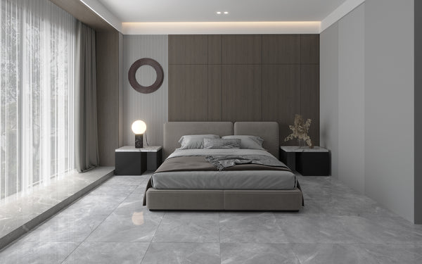 QUA Granite | Pulpis Grey Hoogglans Natuursteenlook 60x120 Vloertegel / Wandtegel