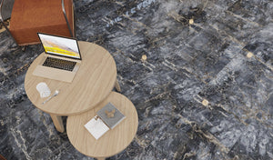 QUA Granite | Notte Nero Hoogglans Marmerlook 60x120 Vloertegel / Wandtegel
