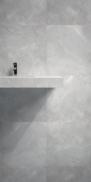 QUA Granite | Pulpis Grey Hoogglans Natuursteenlook 60x120 Vloertegel / Wandtegel