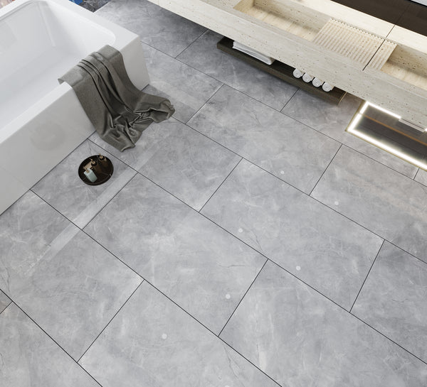 QUA Granite | Pulpis Grey Hoogglans Natuursteenlook 60x120 Vloertegel / Wandtegel