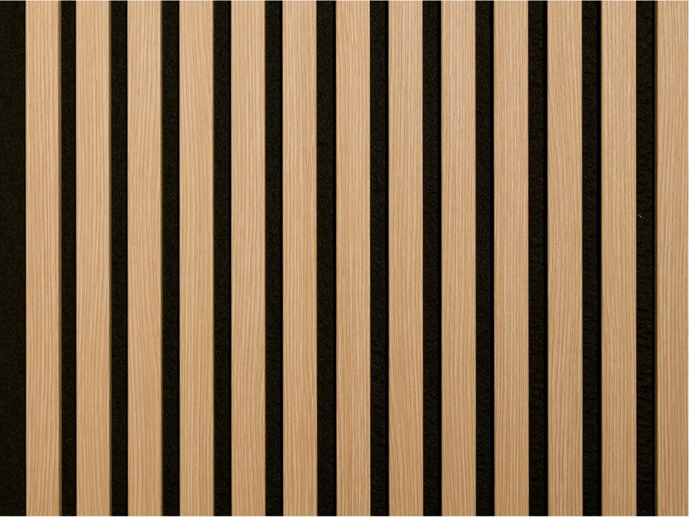 33€ Akoestische wandpaneel (Latten wanden)| 60x280×18cm | Eiken |TEAK 27 mm latten