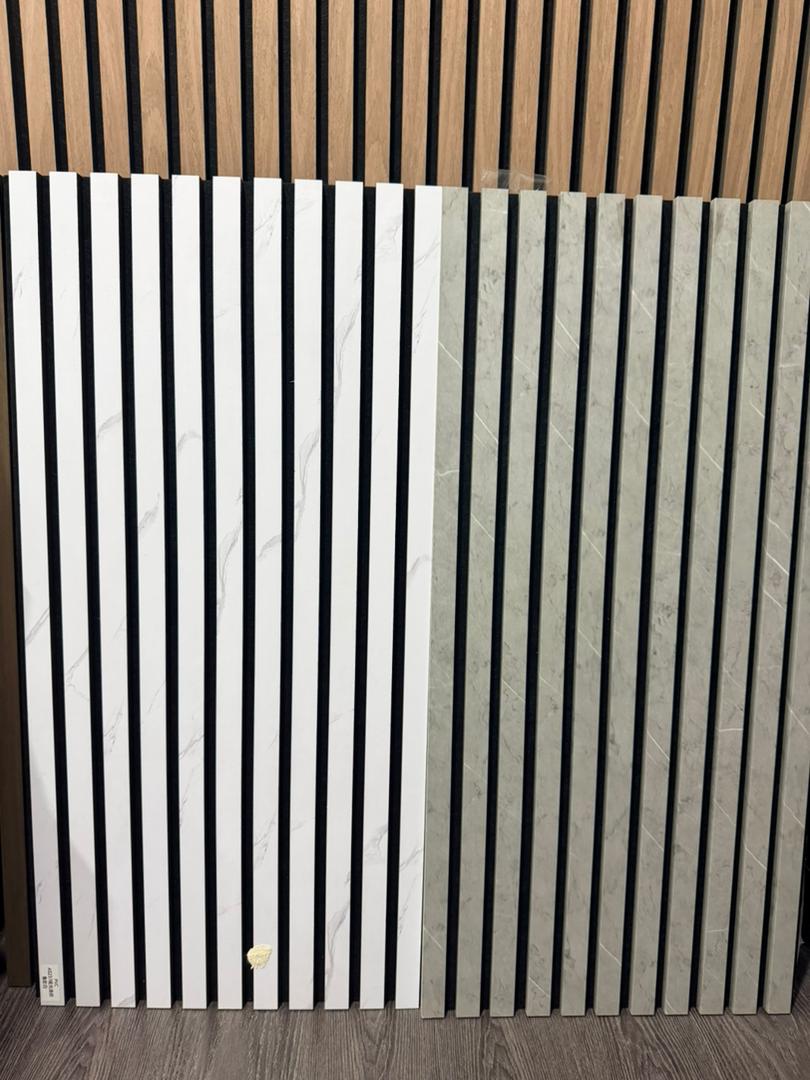 €32 PER PANEEL - White Marmer 270x60 cm Akoestische Wand Panelen Lattenwand Met Vilt