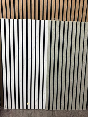 €32 PER PANEEL - White Marmer 270x60 cm Akoestische Wand Panelen Lattenwand Met Vilt