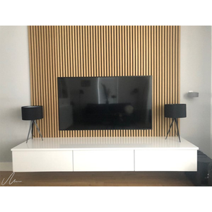 Akoestische wandpaneel (Latten wanden)| 60x280 cm | Eiken | 25 mm latten