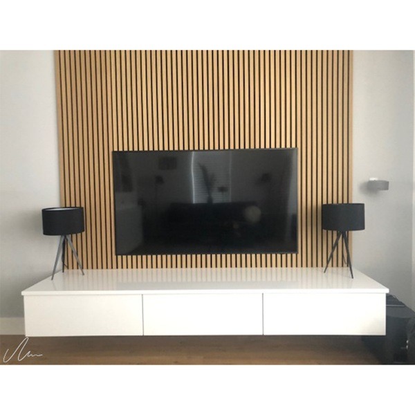 Akoestische wandpaneel (Latten wanden)| 60x280 cm | Eiken | 25 mm latten