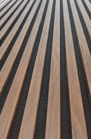Akoestische wandpaneel (Latten wanden) | 60x280 cm | Walnoot | 25 mm latten