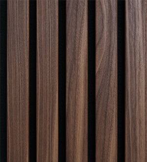 Akoestische wandpaneel (Latten wanden) | 60x280 cm | Walnoot | 25 mm latten