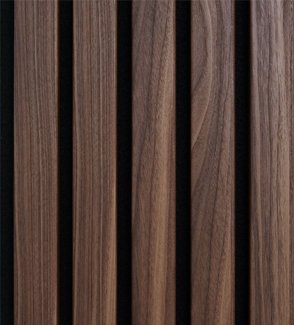 Akoestische wandpaneel (Latten wanden) | 60x280 cm | Walnoot | 25 mm latten