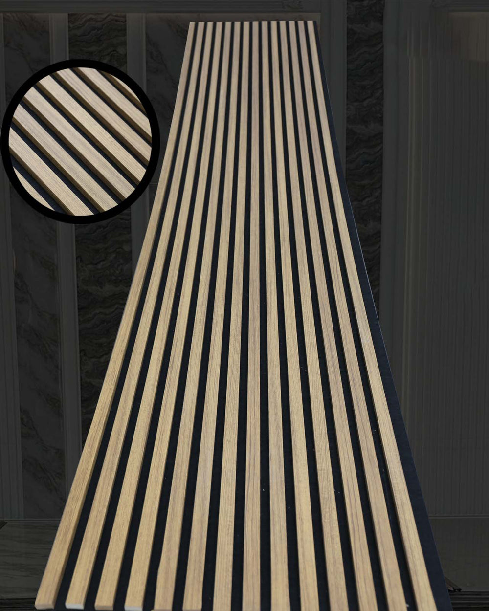 Akoestische wandpaneel | 60x280 cm | Eiken | 18 mm latten