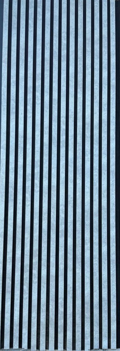 Akoestische wandpaneel (Latten wanden) | 60x280 cm | Beton Look Lichtgrijs| 25 mm latten