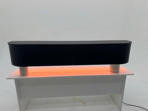 Japandi Tv Meubel Zwart - Curved Met Ledverlichting - Gebogen Zijkant