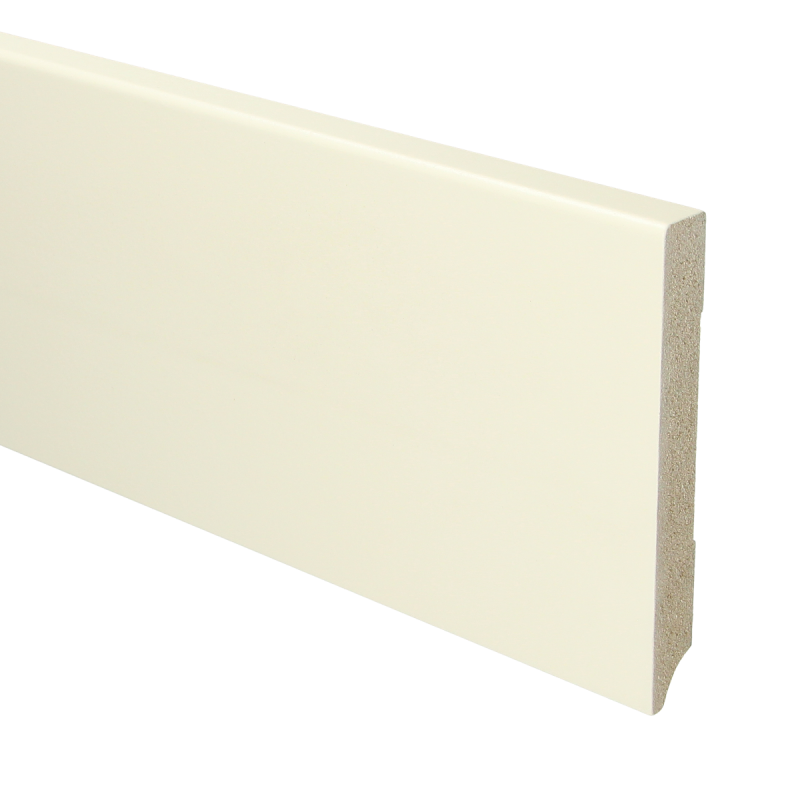 MDF Moderne plint 120x15 voorgelakt RAL 9001