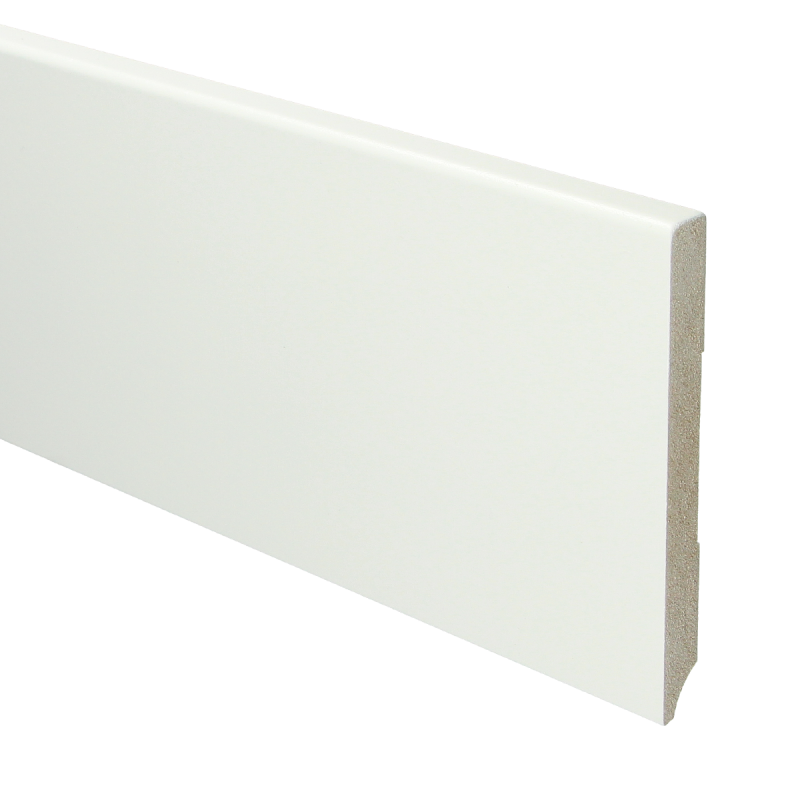 MDF Moderne plint 120x12 voorgelakt RAL 9016