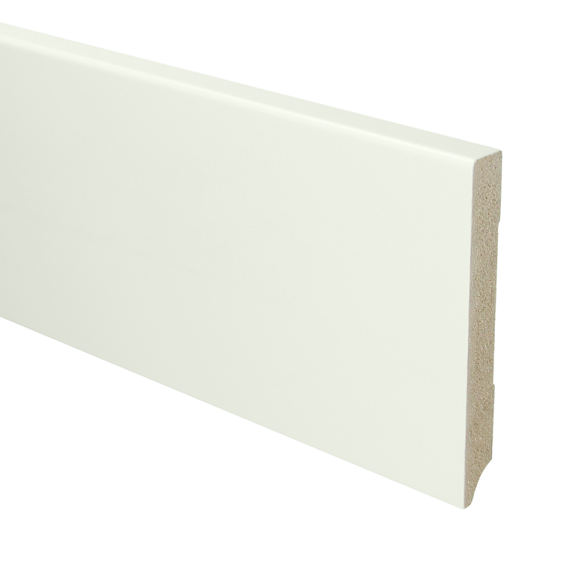 MDF Moderne plint 120x15 voorgelakt RAL 9016