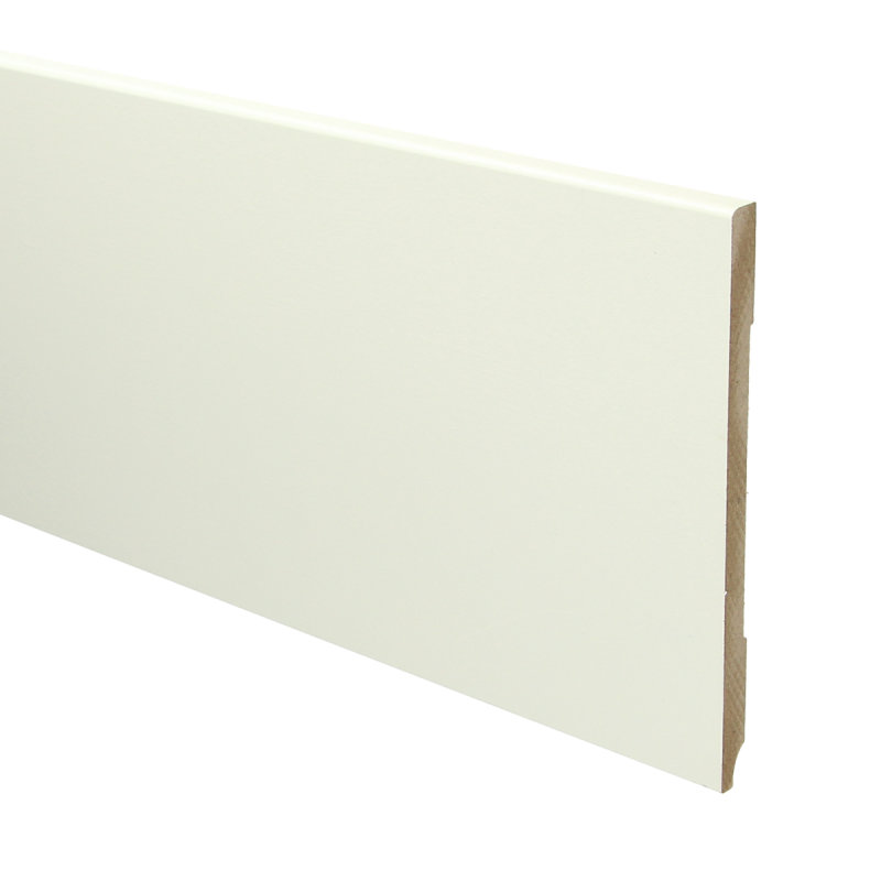 MDF Moderne plint 150x9 wit voorgelakt RAL 9010