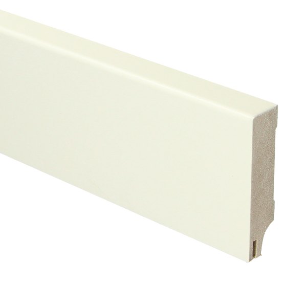 MDF Moderne plint 70x18 RAL 9010 + uitsparing